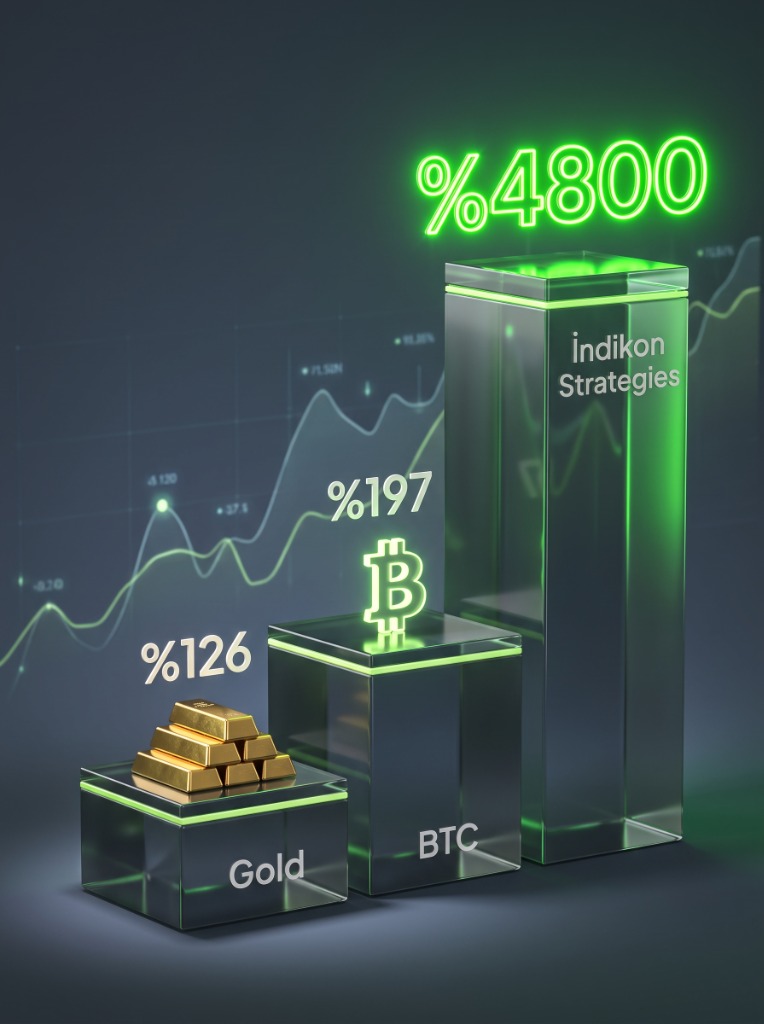Indikon Strategies %4800 vs BTC %197 & Gold %126